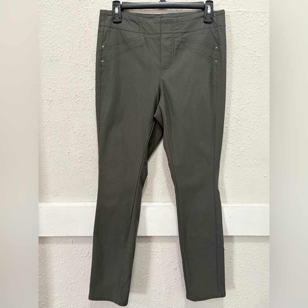 Nic+Zoe Women's Wonderstretch Slim Leg Pull On Pants Grey/Olive